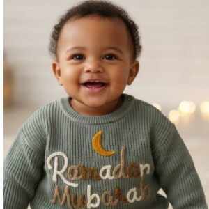 Beautiful Customized "Ramadan Mubarak" Baby Sweater